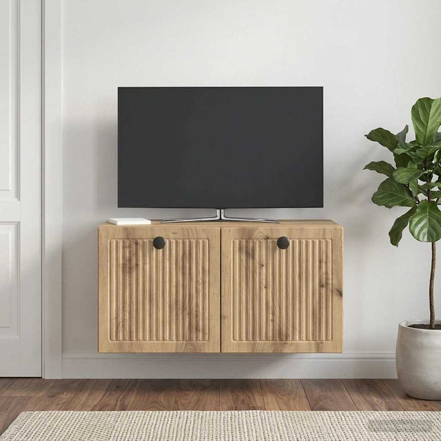 Vidaxl wandbeugel tv-kast 59,5 x 31 x 30 cm artisanaal eiken