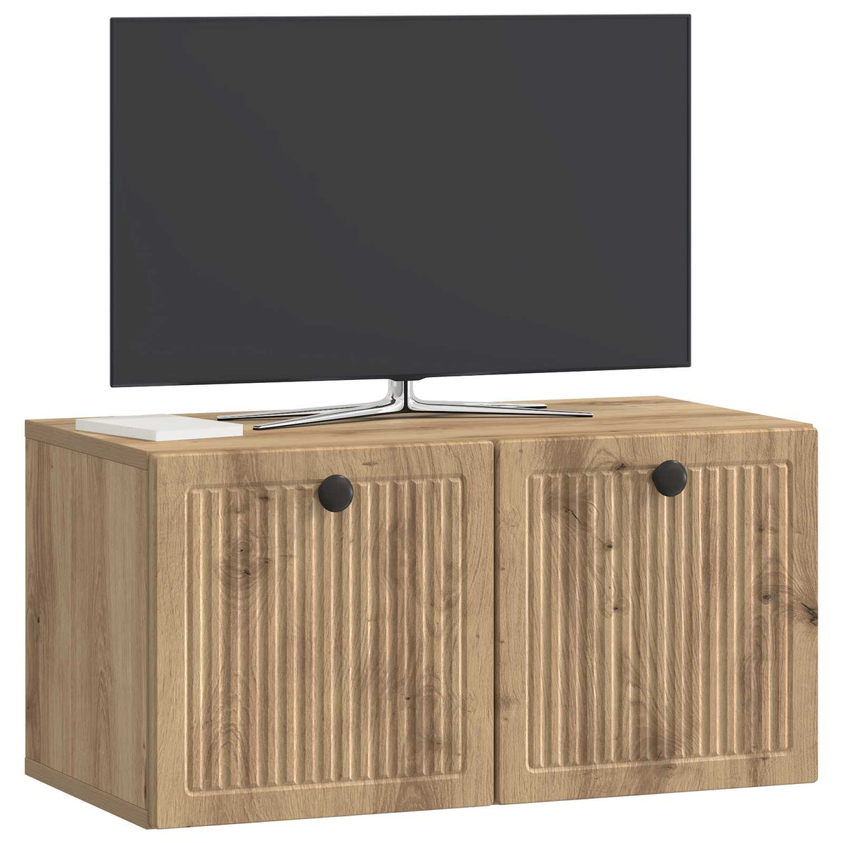 Vidaxl wandbeugel tv-kast 59,5 x 31 x 30 cm artisanaal eiken