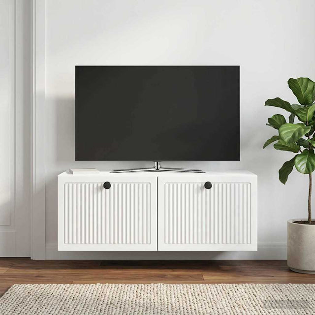 Vidaxl wandbeugel tv-kast wit 78,5 x 31 x 30 cm bewerkt hout