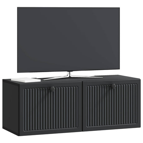 Vidaxl wandbeugel tv-kast zwart 78,5 x 31 x 30 cm bewerkt hout
