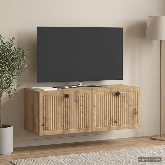 Vidaxl wandbeugel tv-kast 78,5 x 31 x 30 cm artisanaal eiken