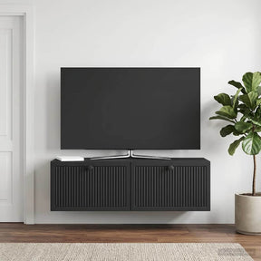 Vidaxl wandbeugel tv-kast zwart 98 x 31 x 30 cm bewerkt hout