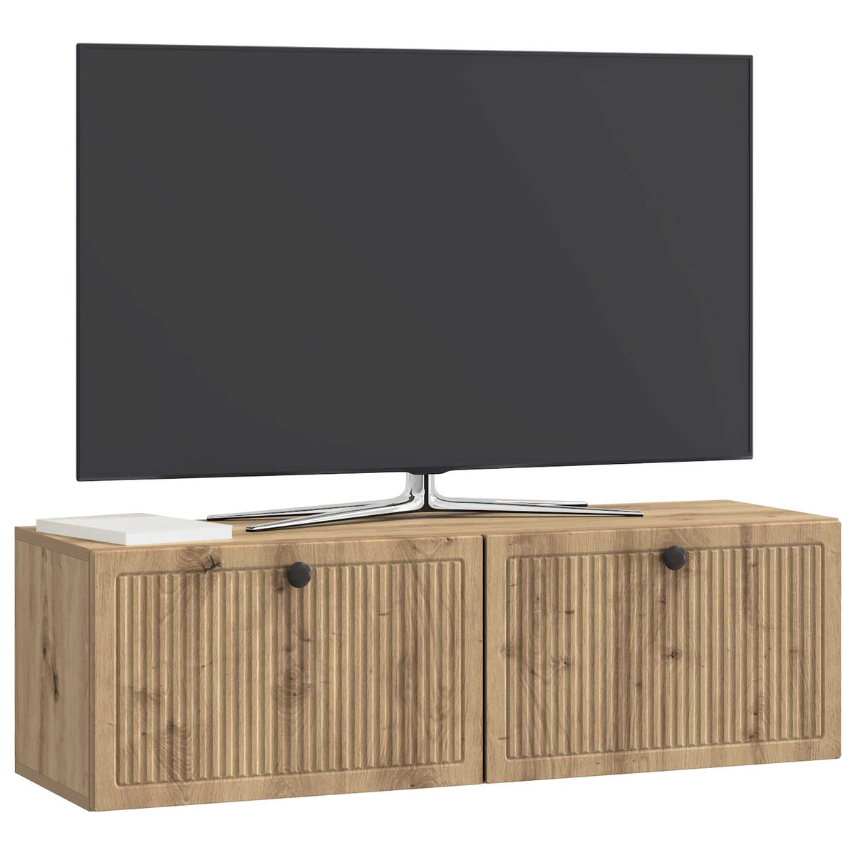 Vidaxl wandbeugel tv-kast 98 x 31 x 30 cm artisanaal eiken