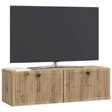 Vidaxl wandbeugel tv-kast 98 x 31 x 30 cm artisanaal eiken