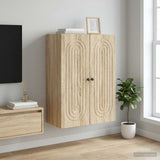 Vidaxl wandkast sonoma eiken 66 x 34,5 x 90 cm bewerkt hout