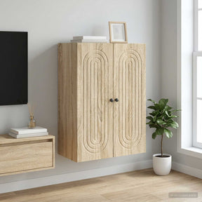 Vidaxl wandkast sonoma eiken 66 x 34,5 x 90 cm bewerkt hout