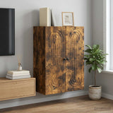 Vidaxl wandkast gerookt eiken 66 x 34,5 x 90 cm bewerkt hout