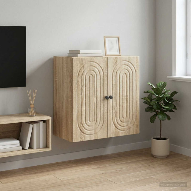 Vidaxl wandkast sonoma eiken 59 x 31 x 60 cm bewerkt hout