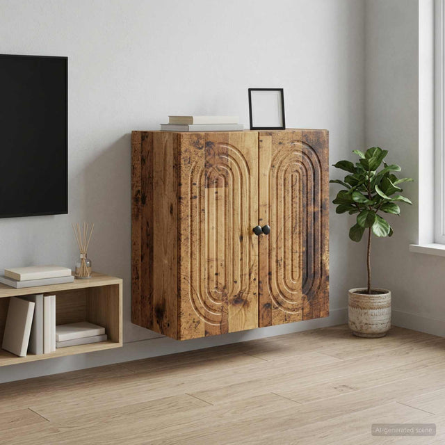 Vidaxl wandkast oud hout 59 x 31 x 60 cm bewerkt hout