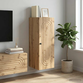 Vidaxl wandkast 33 x 34,5 x 90 cm bewerkt hout artisanaal eiken