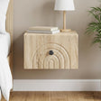 Vidaxl wandbeugel bedkast sonoma eiken 33 x 34,5 x 20 cm bewerkt hout