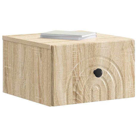 Vidaxl wandbeugel bedkast 2 st sonoma eiken 33 x 34,5 x 20 cm