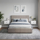 Vidaxl wandbeugel bedkast 2 st hoogglans wit 33 x 34,5 x 20 cm