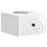 Vidaxl wandbeugel bedkast 2 st hoogglans wit 33 x 34,5 x 20 cm