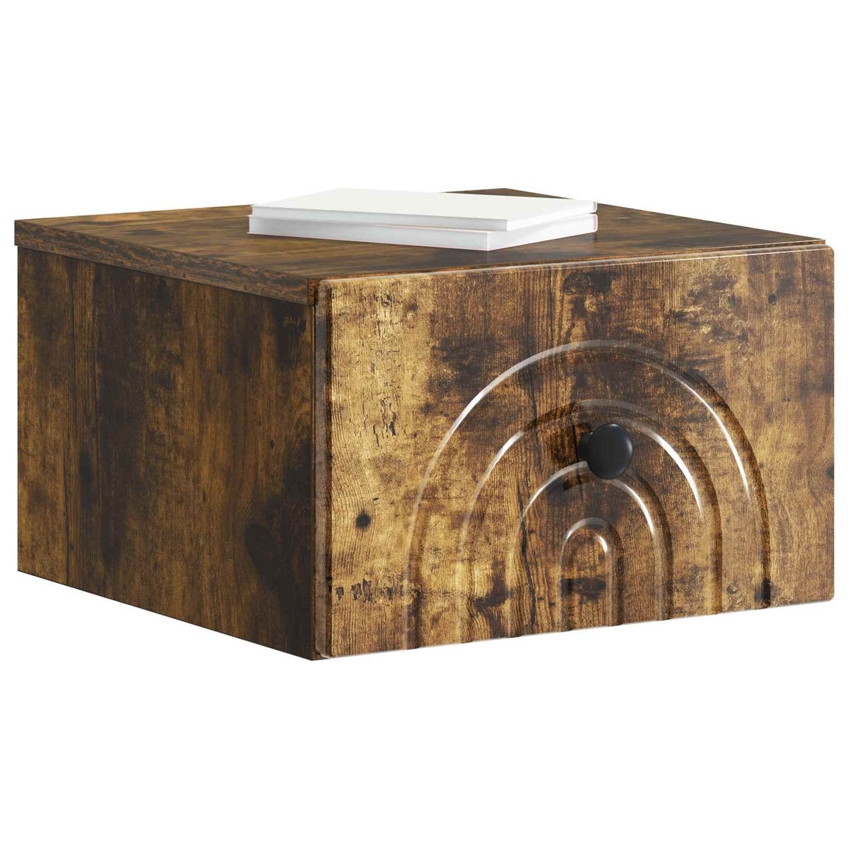 Vidaxl wandbeugel bedkast 2 st gerookt eiken 33 x 34,5 x 20 cm
