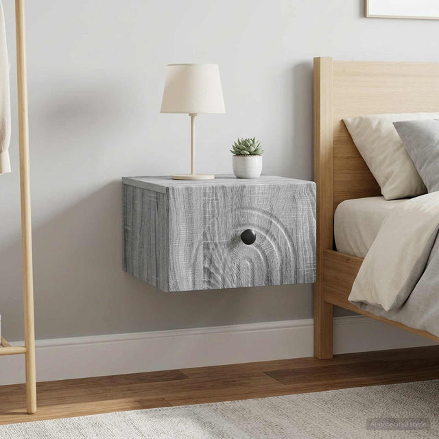 Vidaxl wandbeugel bedkast 2 st grijs sonoma 33 x 34,5 x 20 cm