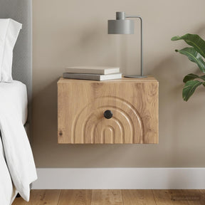 Vidaxl wandbeugel bedkast artisanaal eiken 33 x 34,5 x 20 cm