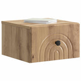 Vidaxl wandbeugel bedkast artisanaal eiken 33 x 34,5 x 20 cm
