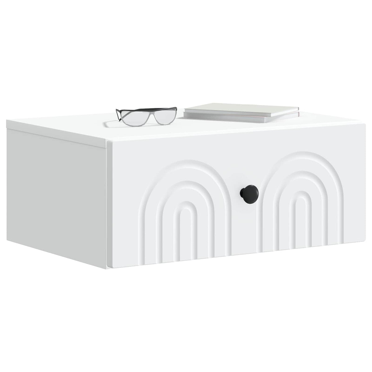 Vidaxl wandbeugel bedkast 2 st wit 49 x 34,5 x 20 cm bewerkt hout