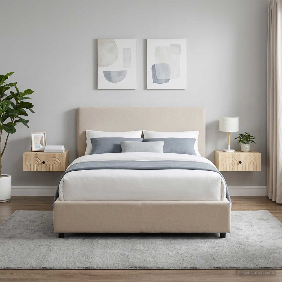 Vidaxl wandbeugel bedkast 2 st sonoma eiken 49 x 34,5 x 20 cm