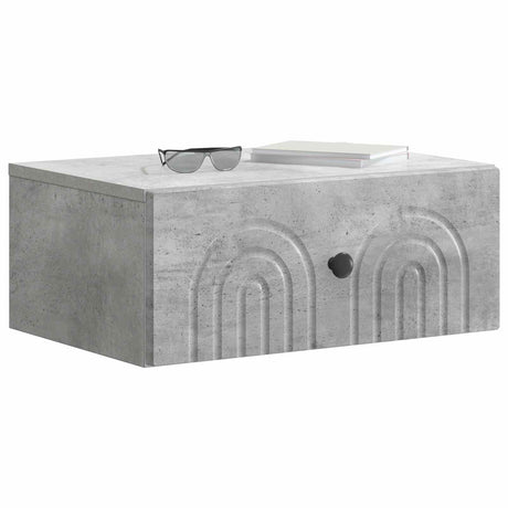 Vidaxl wandbeugel bedkast betongrijs 49 x 34,5 x 20 cm bewerkt hout