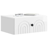 Vidaxl wandbeugel bedkast hoogglans wit 49 x 34,5 x 20 cm bewerkt hout