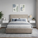 Vidaxl wandbeugel bedkast 2 st hoogglans wit 49 x 34,5 x 20 cm
