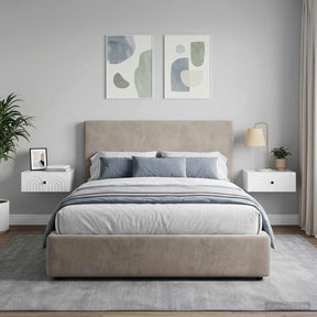 Vidaxl wandbeugel bedkast 2 st hoogglans wit 49 x 34,5 x 20 cm