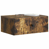 Vidaxl wandbeugel bedkast 2 st gerookt eiken 49 x 34,5 x 20 cm