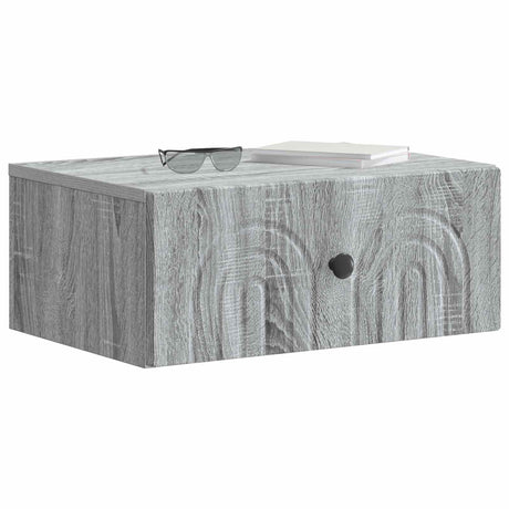Vidaxl wandbeugel bedkast grijs sonoma 49 x 34,5 x 20 cm bewerkt hout
