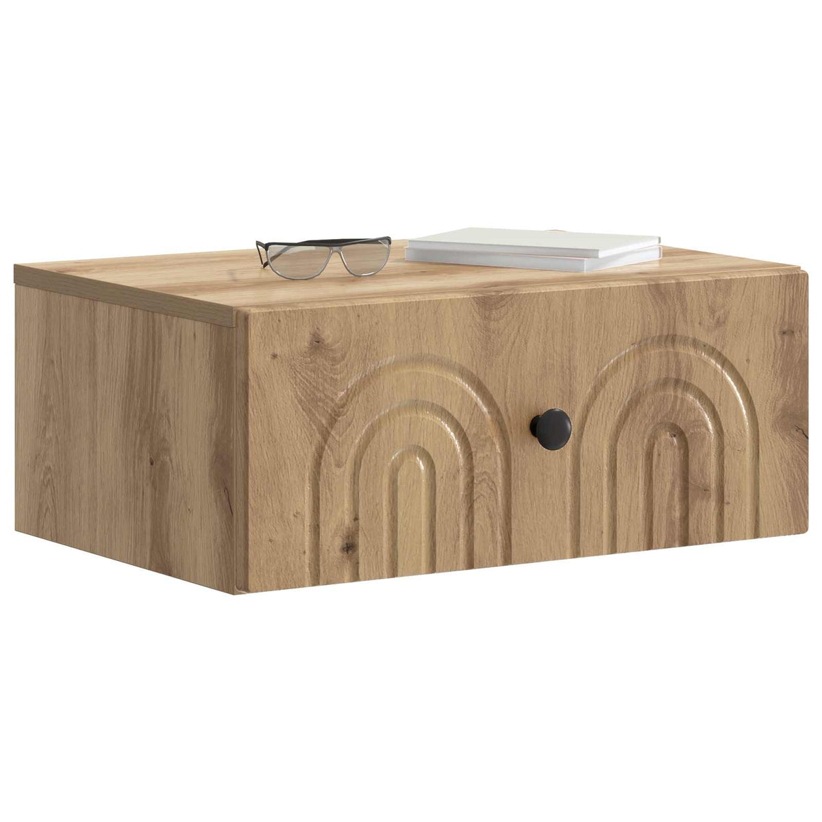 Vidaxl wandbeugel bedkast 2 st artisanaal eiken 49 x 34,5 x 20 cm