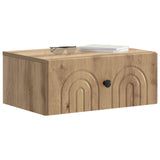 Vidaxl wandbeugel bedkast 2 st artisanaal eiken 49 x 34,5 x 20 cm