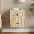 Vidaxl wandbeugel bedkast sonoma eiken 33 x 34,5 x 40 cm bewerkt hout