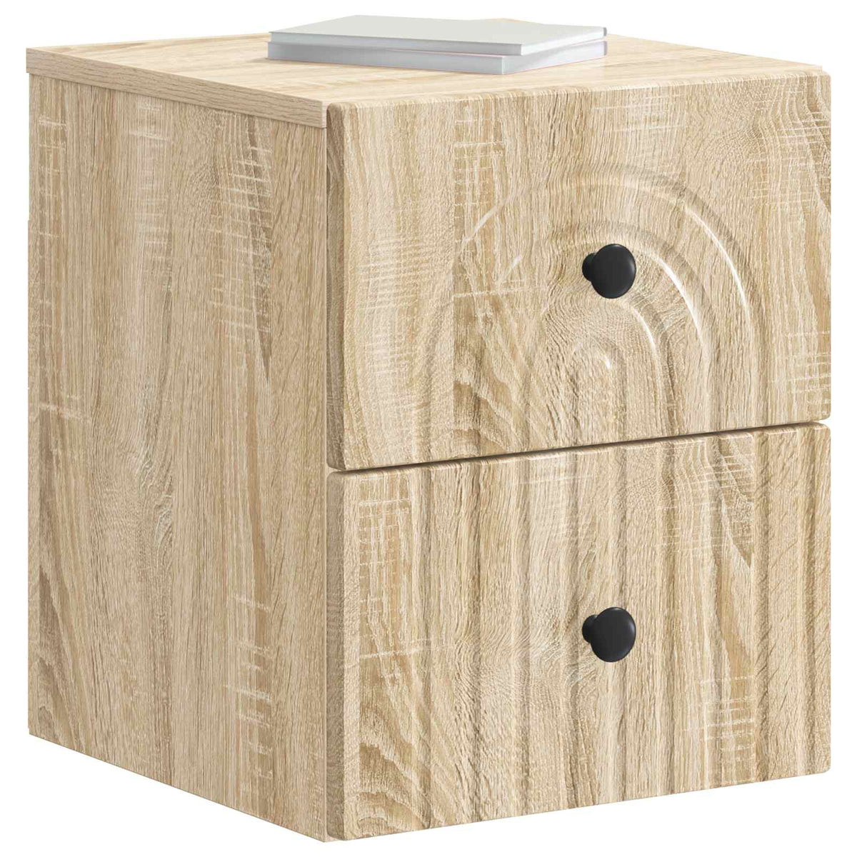 Vidaxl wandbeugel bedkast sonoma eiken 33 x 34,5 x 40 cm bewerkt hout