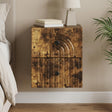 Vidaxl wandbeugel bedkast gerookt eiken 33 x 34,5 x 40 cm bewerkt hout