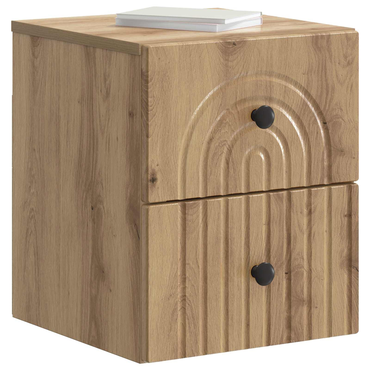 Vidaxl wandbeugel bedkast artisanaal eiken 33 x 34,5 x 40 cm