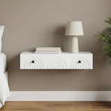 Vidaxl wandmontage zijtafel wit 87,5 x 34,5 x 17 cm bewerkt hout