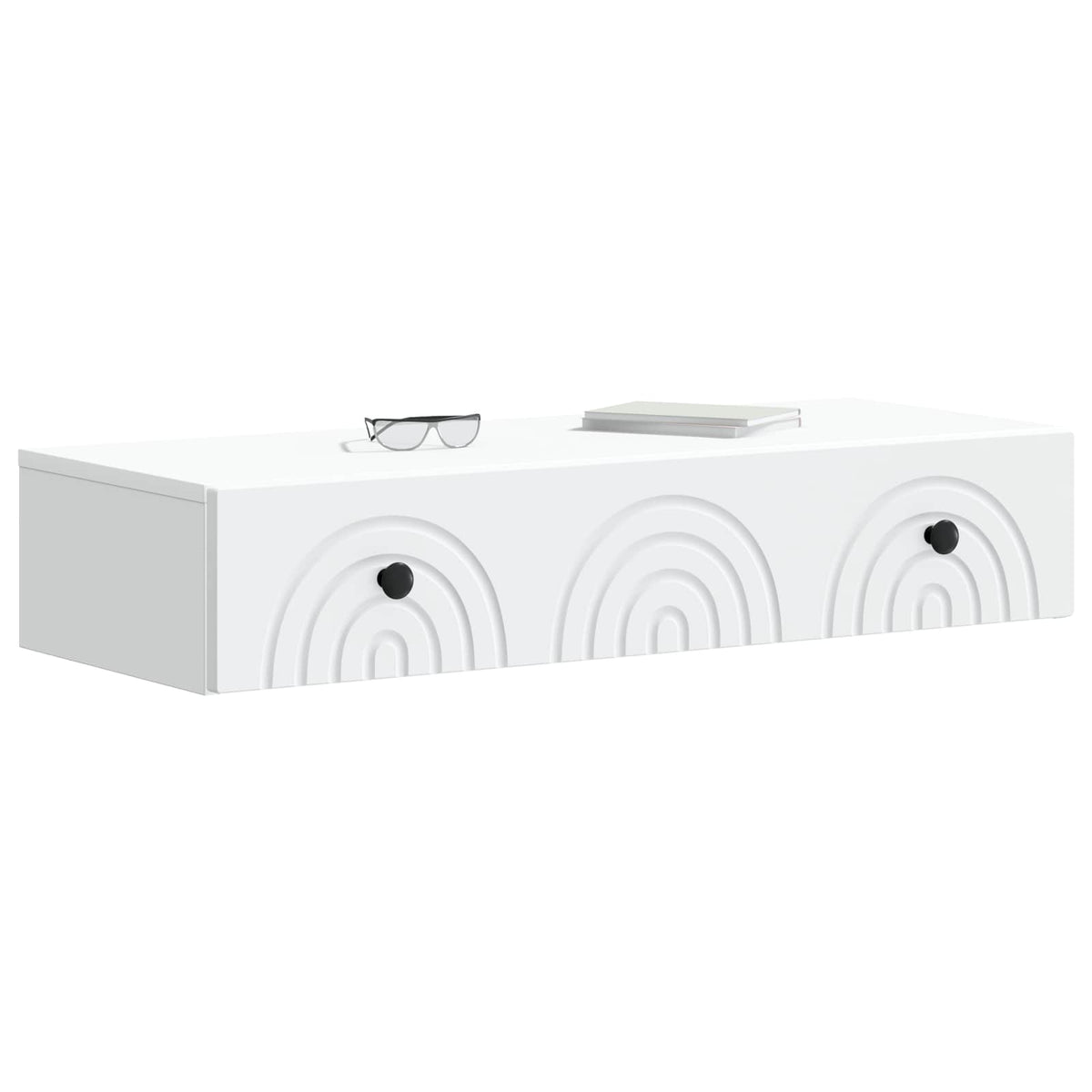 Vidaxl wandmontage zijtafel wit 87,5 x 34,5 x 17 cm bewerkt hout
