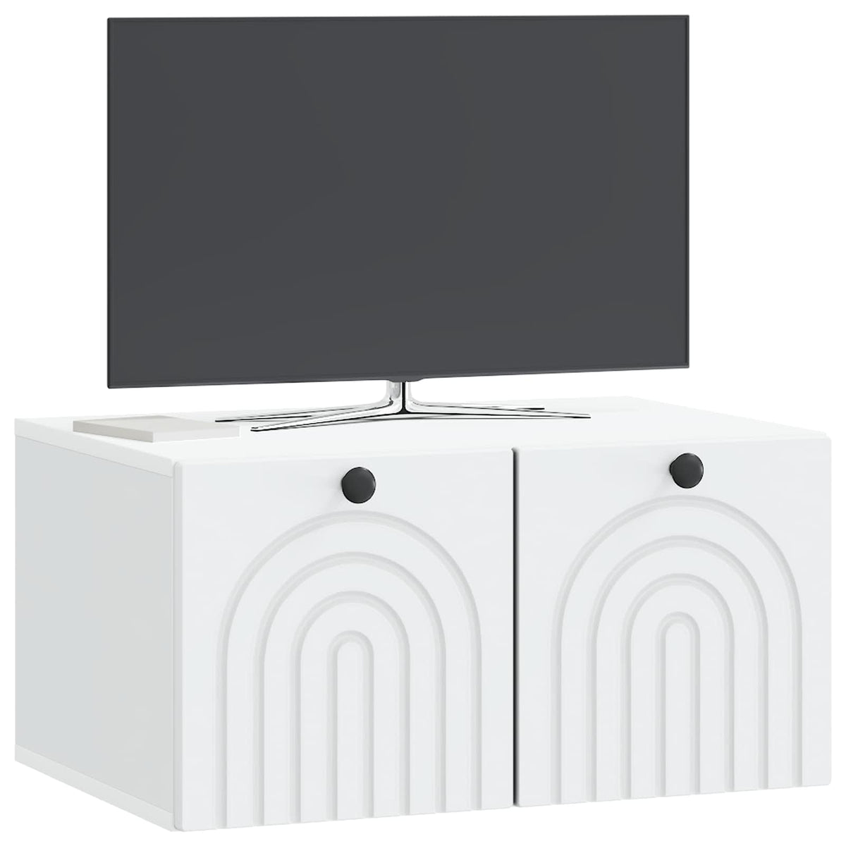 Vidaxl wandbeugel tv-kast wit 59,5 x 41 x 30 cm bewerkt hout