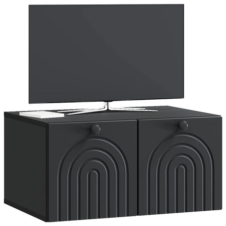 Vidaxl wandbeugel tv-kast zwart 59,5 x 41 x 30 cm bewerkt hout