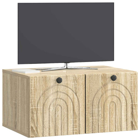 Vidaxl wandbeugel tv-kast sonoma eiken 59,5 x 41 x 30 cm bewerkt hout