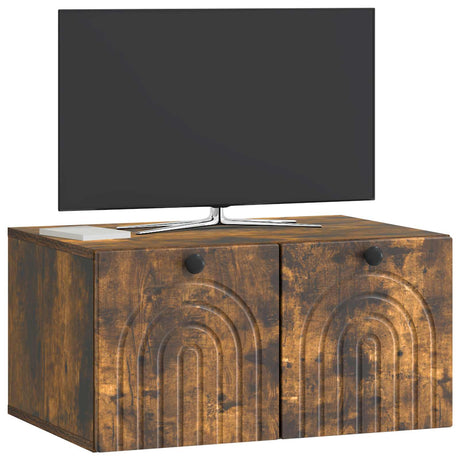 Vidaxl wandbeugel tv-kast gerookt eiken 59,5 x 41 x 30 cm bewerkt hout