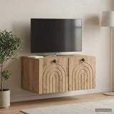 Vidaxl wandbeugel tv-kast 59,5 x 41 x 30 cm artisanaal eiken