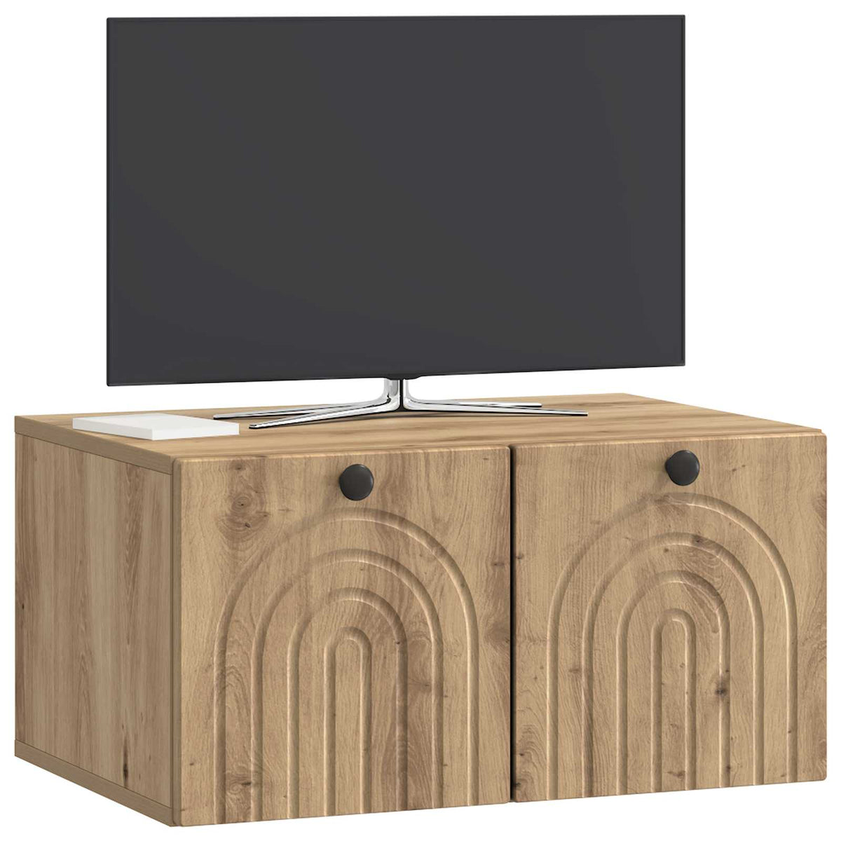 Vidaxl wandbeugel tv-kast 59,5 x 41 x 30 cm artisanaal eiken