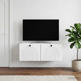 Vidaxl wandbeugel tv-kast wit 78,5 x 41 x 30 cm bewerkt hout
