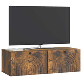 Vidaxl wandbeugel tv-kast gerookt eiken 99 x 41 x 30 cm bewerkt hout