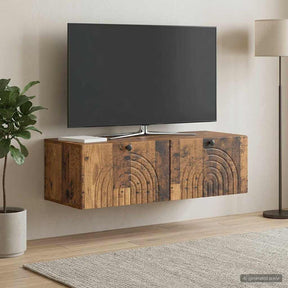 Vidaxl wandbeugel tv-kast oud hout 99 x 41 x 30 cm bewerkt hout