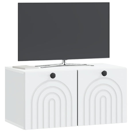 Vidaxl wandbeugel tv-kast wit 59,5 x 31 x 30 cm bewerkt hout