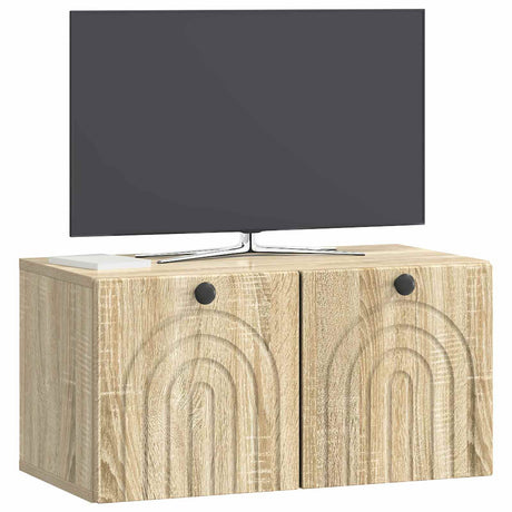 Vidaxl wandbeugel tv-kast sonoma eiken 59,5 x 31 x 30 cm bewerkt hout