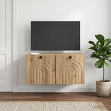 Vidaxl wandbeugel tv-kast 59,5 x 31 x 30 cm artisanaal eiken